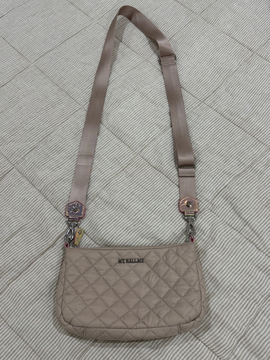 MZ Wallace Handbags - EUC MZ Wallace Quilted Crossbody Bag in Taupe